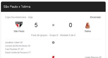 Melhores momentos São Paulo 5 X 0 Tolima sol-americana